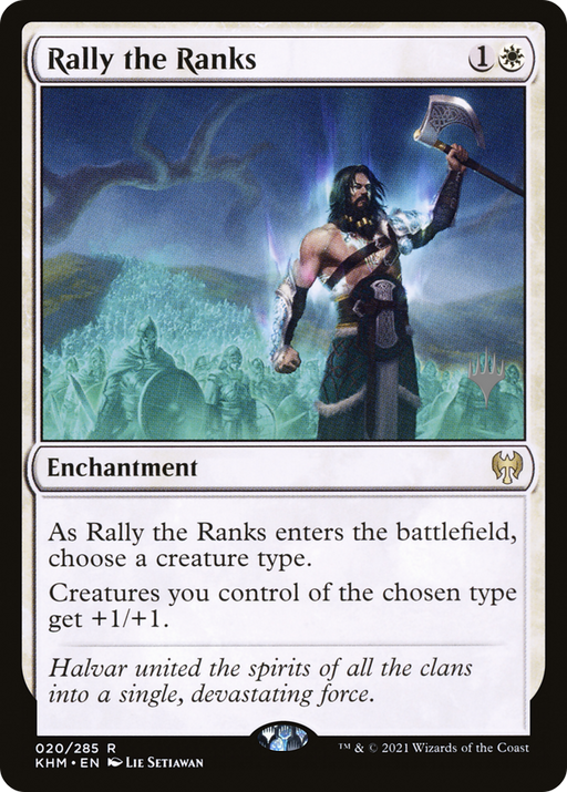 Rally the Ranks (PPKHM-020) [Kaldheim Promos] MTG Single Wizards of the Coast