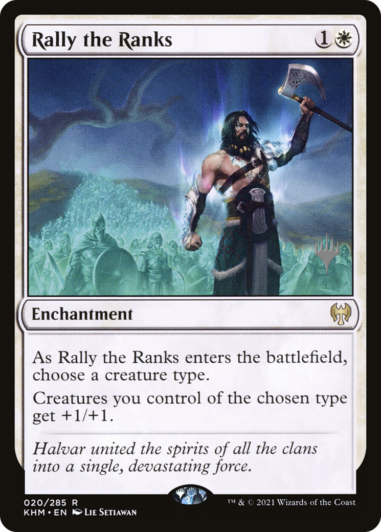 Rally the Ranks (PPKHM-020) [Kaldheim Promos] Foil MTG Single Wizards of the Coast