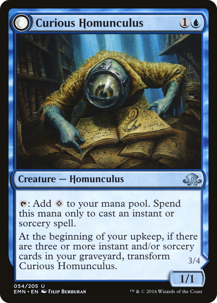 Curious Homunculus // Voracious Reader [Eldritch Moon] MTG Single Magic: The Gathering
