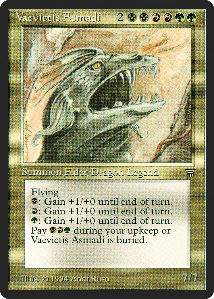 Vaevictis Asmadi (LEG-) [Oldschool] Legends MTG Single Wizards of the Coast