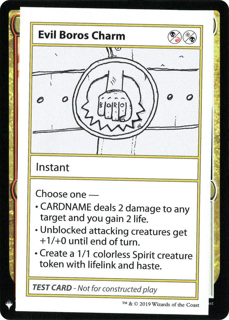 Evil Boros Charm (CMB1-) [Mystery Booster] Playtest Cards 2019 MTG Single Wizards of the Coast