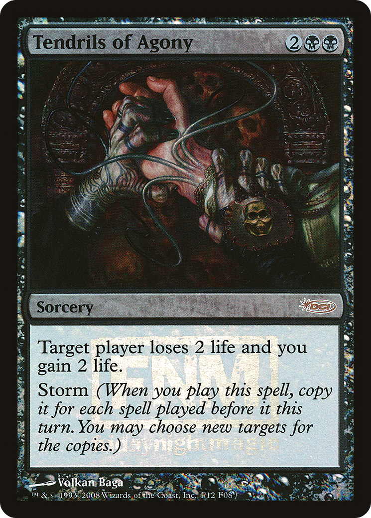 Tendrils of Agony (FNM-) [Misc] Friday Night Magic 2008 Foil MTG Single Wizards of the Coast