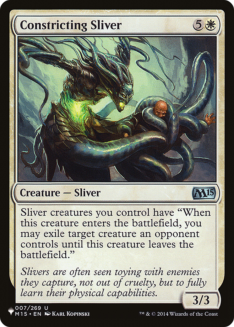 Constricting Sliver (LIST-M15-7) [Mystery Booster] The List MTG Single Wizards of the Coast