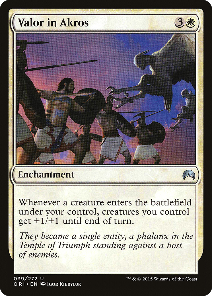 Valor in Akros (ORI-039) [Magic Origins] Foil MTG Single Wizards of the Coast