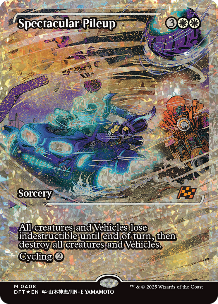 Spectacular Pileup (Fracture Foil) (DFT-408) [Aetherdrift] (Showcase) Foil MTG Single Wizards of the Coast