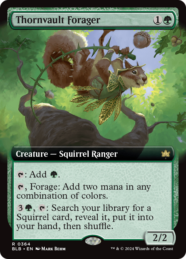 Thornvault Forager (BLB-364) [Bloomburrow] (Extended Art) MTG Single Wizards of the Coast