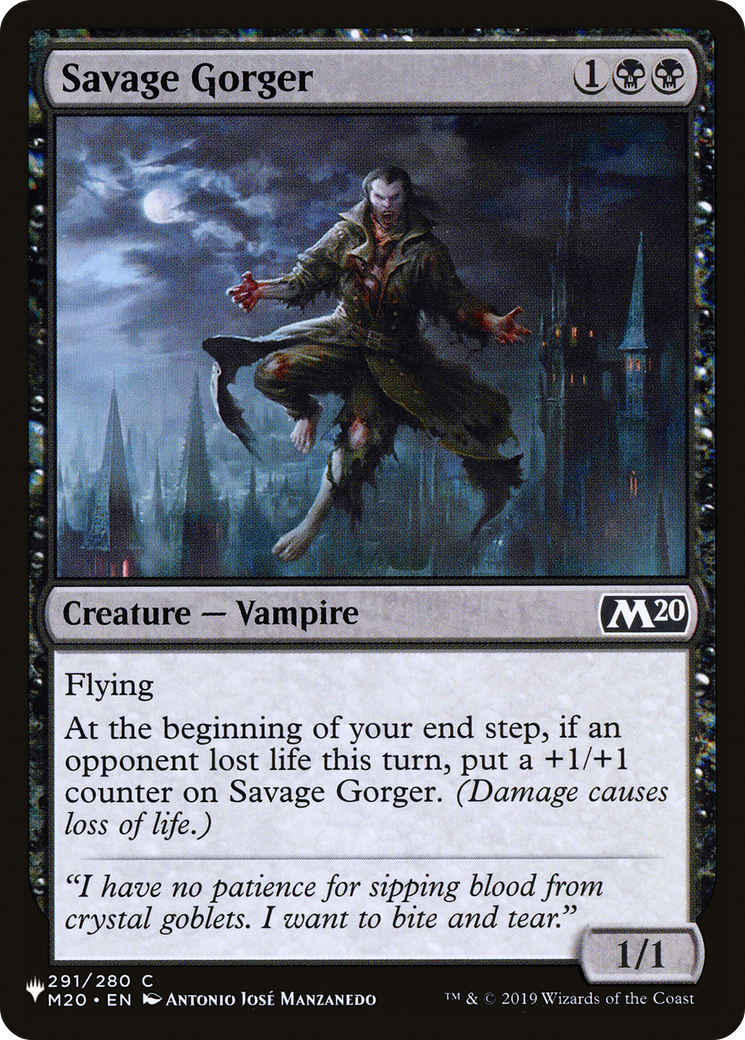 Savage Gorger (LIST-M20-291) [Mystery Booster] The List MTG Single Wizards of the Coast