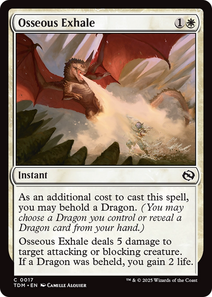 Osseous Exhale (TDM-017) [Tarkir: Dragonstorm] Foil MTG Single Wizards of the Coast