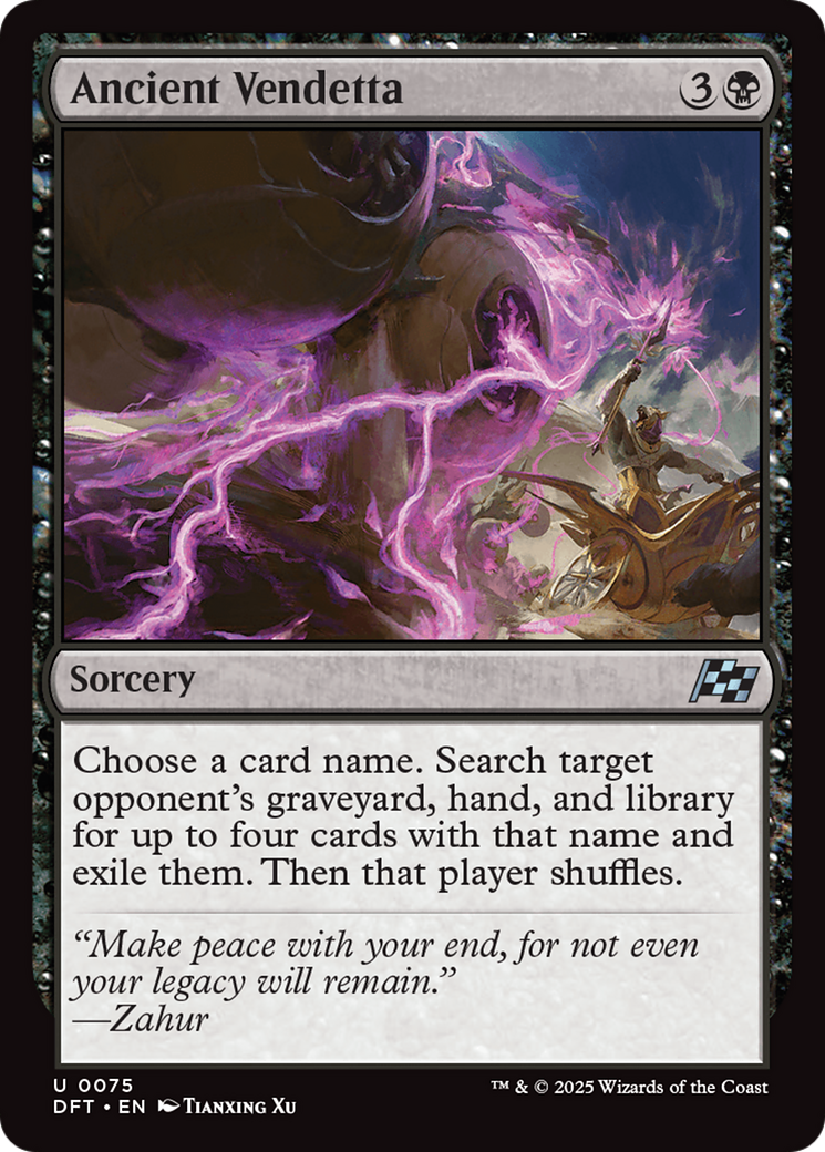 Ancient Vendetta (DFT-075) [Aetherdrift] Foil MTG Single Wizards of the Coast