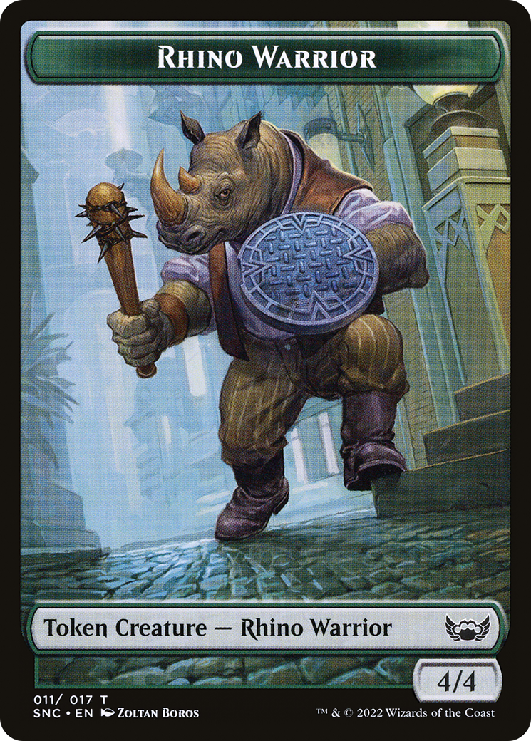 Rhino Warrior (TSNC-011) [Tokens] Streets of New Capenna Tokens Foil MTG Single Wizards of the Coast