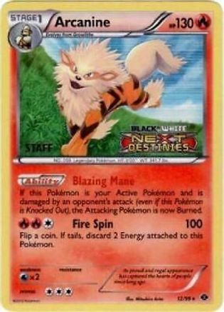 Arcanine - 12/99 (Prerelease) [Staff] () Holofoil [Promos: BW Promos] Pokemon Single Pokémon