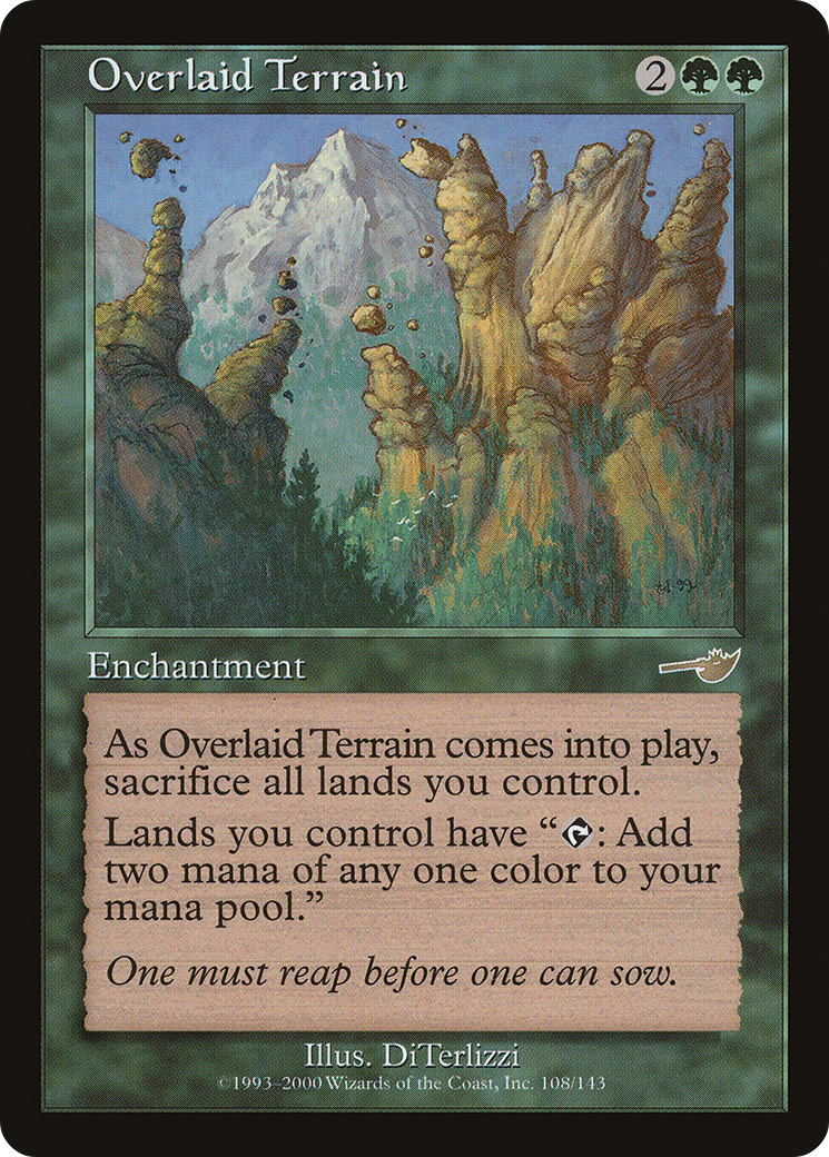 Overlaid Terrain (NMS-108) [Nemesis] Foil MTG Single Wizards of the Coast