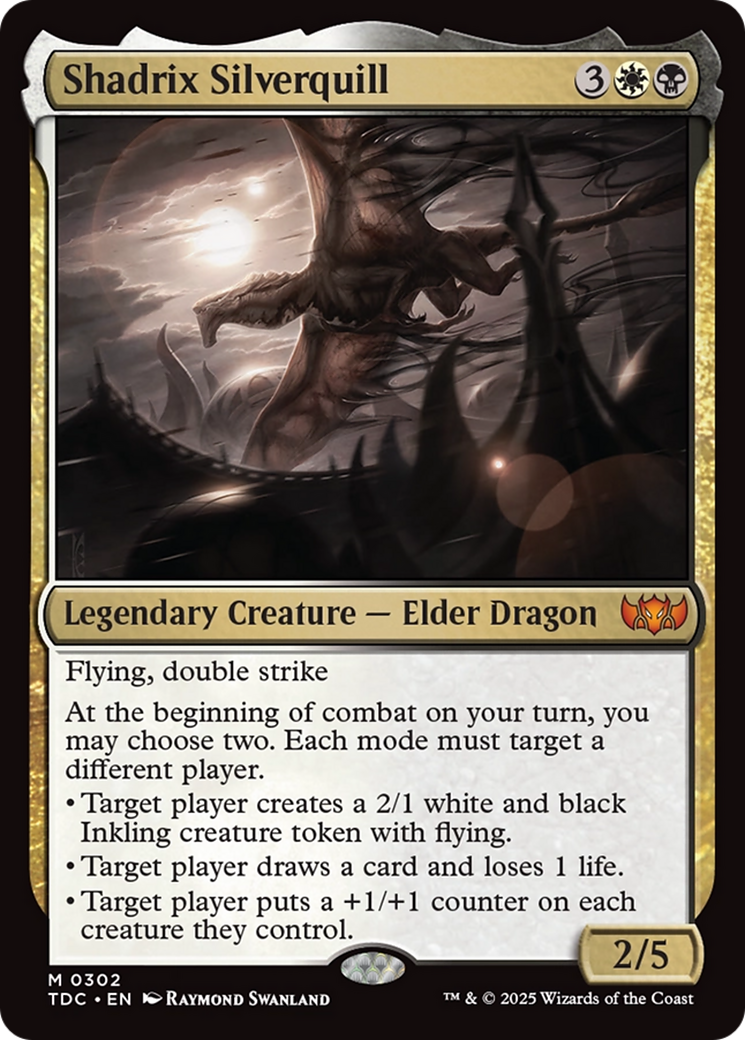 Shadrix Silverquill (TDC-302) [Commander: Tarkir: Dragonstorm] MTG Single Wizards of the Coast