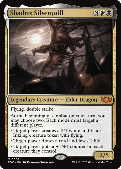 Shadrix Silverquill (TDC-302) [Commander: Tarkir: Dragonstorm] MTG Single Wizards of the Coast
