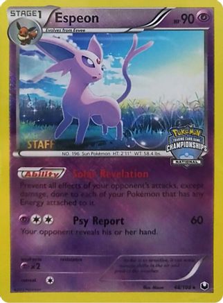 Espeon 48/108 (National Championships) [Staff] () Reverse Holofoil [Promos: League & Championship Cards] Pokemon Single Pokémon