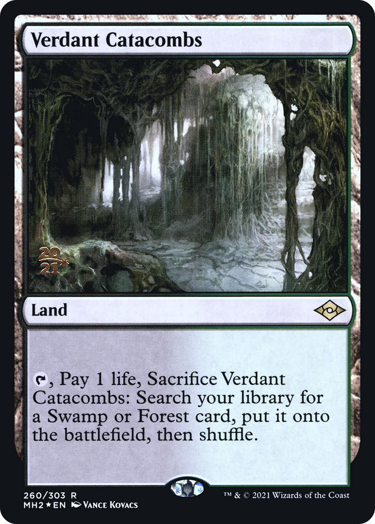 Verdant Catacombs [Modern Horizons 2 Prerelease Promos] MTG Single Magic: The Gathering