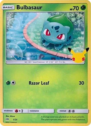 Bulbasaur - 1/25 (1/25) Holofoil [Promos: McDonalds 25th Anniversary Promos] Pokemon Single Pokémon