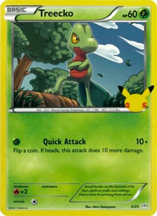 Treecko - 3/25 (3/25) Holofoil [Promos: McDonalds 25th Anniversary Promos] Pokemon Single Pokémon