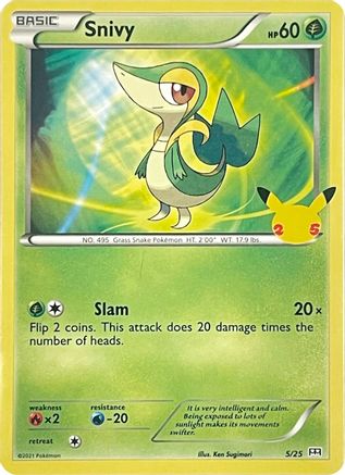 Snivy 5/25 [Promos: McDonalds 25th Anniversary Promos] Pokemon Single Pokémon