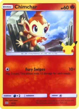 Chimchar - 12/25 (12/25) [Promos: McDonalds 25th Anniversary Promos] Pokemon Single Pokémon