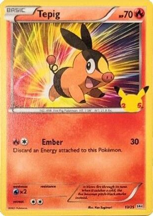 Tepig - 13/25 (13/25) Holofoil [Promos: McDonalds 25th Anniversary Promos] Pokemon Single Pokémon