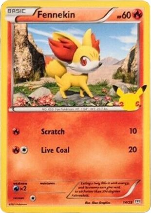 Fennekin - 14/25 (14/25) [Promos: McDonalds 25th Anniversary Promos] Pokemon Single Pokémon