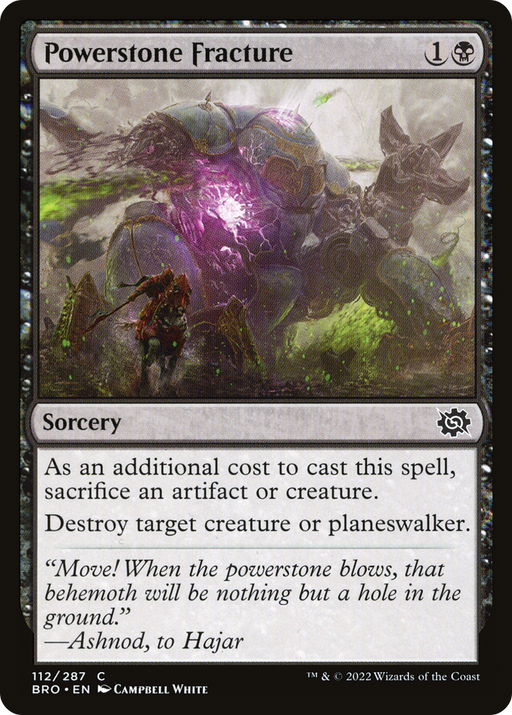 Powerstone Fracture (BRO-112) [The Brothers' War] Foil MTG Single Wizards of the Coast