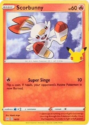 Scorbunny - 16/25 (16/25) - [Promos: McDonalds 25th Anniversary Promos] Pokemon Single Pokémon