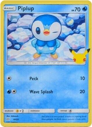 Piplup 20/25 [Promos: McDonalds 25th Anniversary Promos] Pokemon Single Pokémon