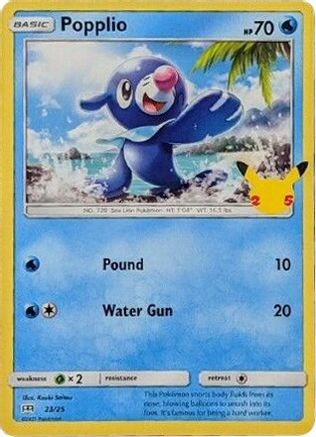 Popplio - 23/25 (23/25) Holofoil [Promos: McDonalds 25th Anniversary Promos] Pokemon Single Pokémon