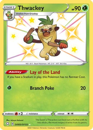 Thwackey SV005/122 Holofoil [SWSH: Shining Fates Shiny Vault] Pokemon Single Pokémon