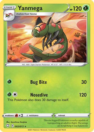 Yanmega (2/72) Reverse Holofoil [SWSH: Shining Fates] Pokemon Single Pokémon