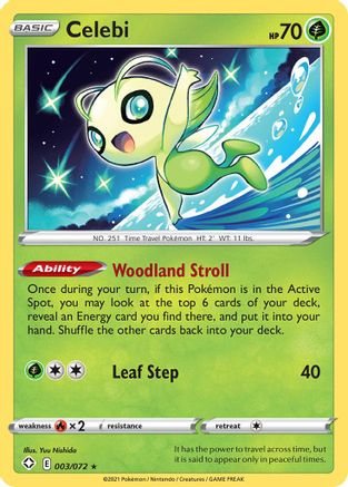 Celebi (3/72) Reverse Holofoil [SWSH: Shining Fates] Pokemon Single Pokémon