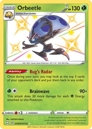 Orbeetle (SV009/122) Holofoil [SWSH: Shining Fates Shiny Vault] Pokemon Single Pokémon