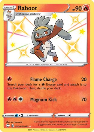 Raboot (SV016/122) Holofoil [SWSH: Shining Fates Shiny Vault] Pokemon Single Pokémon