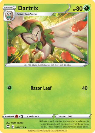 Dartrix (7/72) [SWSH: Shining Fates] Pokemon Single Pokémon