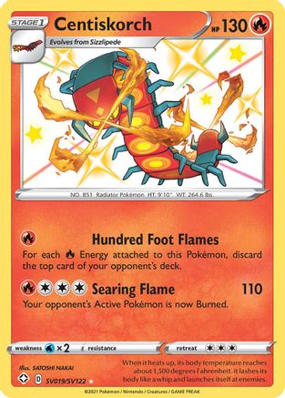 Centiskorch (SV019/122) Holofoil [SWSH: Shining Fates Shiny Vault] Pokemon Single Pokémon