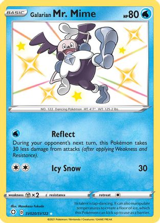 Galarian Mr. Mime (SV020/122) Holofoil [SWSH: Shining Fates Shiny Vault] Pokemon Single Pokémon