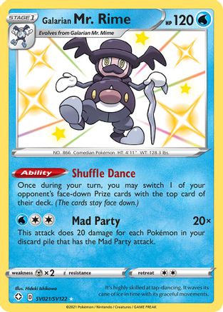 Galarian Mr. Rime (SV021/122) Holofoil [SWSH: Shining Fates Shiny Vault] Pokemon Single Pokémon