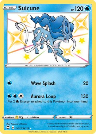 Suicune SV022/122 Holofoil [SWSH: Shining Fates Shiny Vault] Pokemon Single Pokémon