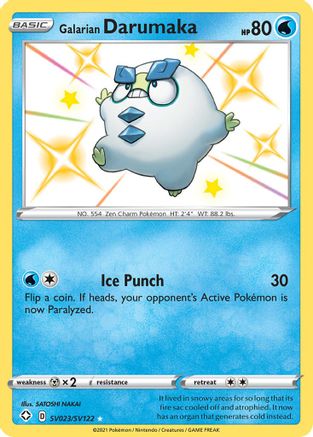 Galarian Darumaka (SV023/122) Holofoil [SWSH: Shining Fates Shiny Vault] Pokemon Single Pokémon