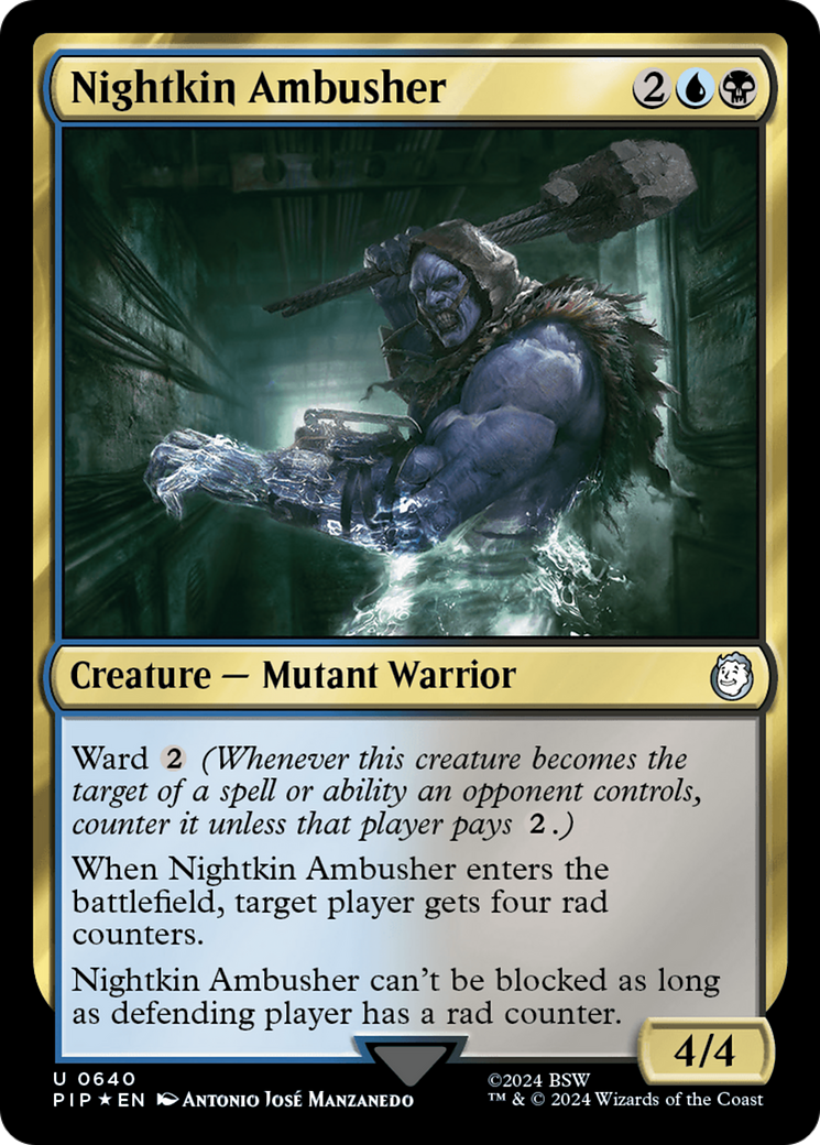 Nightkin Ambusher (Surge Foil) (PIP-640) [Fallout] Foil MTG Single Wizards of the Coast