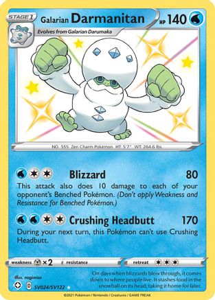 Galarian Darmanitan (SV024/122) Holofoil [SWSH: Shining Fates Shiny Vault] Pokemon Single Pokémon