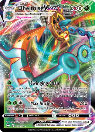 Dhelmise VMAX (10/72) Holofoil [SWSH: Shining Fates] Pokemon Single Pokémon