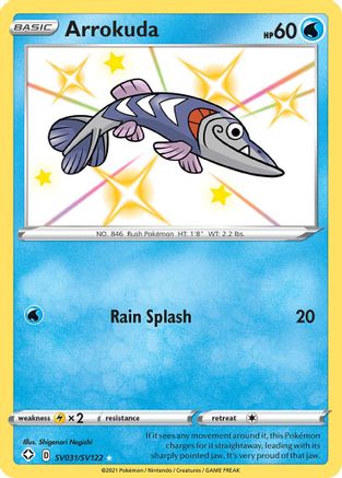 Arrokuda (SV031/122) Holofoil [SWSH: Shining Fates Shiny Vault] Pokemon Single Pokémon