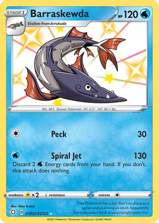 Barraskewda (SV032/122) Holofoil [SWSH: Shining Fates Shiny Vault] Pokemon Single Pokémon