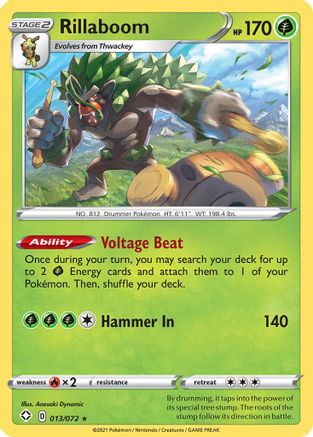 Rillaboom (13/72) Holofoil [SWSH: Shining Fates] Pokemon Single Pokémon