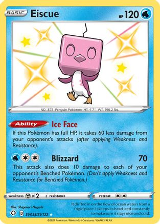 Eiscue (SV035/122) Holofoil [SWSH: Shining Fates Shiny Vault] Pokemon Single Pokémon