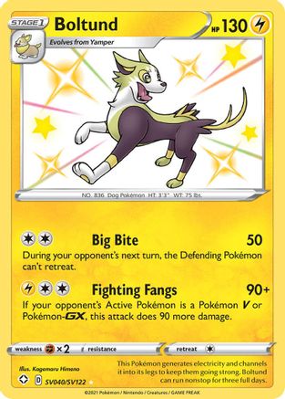 Boltund (SV040/122) Holofoil [SWSH: Shining Fates Shiny Vault] Pokemon Single Pokémon