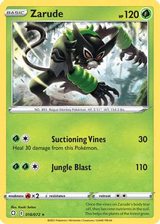 Zarude (16/72) Reverse Holofoil [SWSH: Shining Fates] Pokemon Single Pokémon
